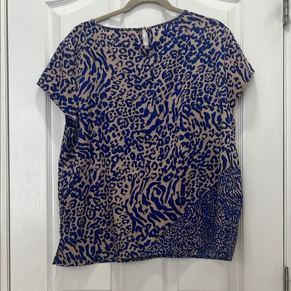 Dana Buchman Womens XL Blue Leopard Print Women's Top - Picture 4 of 5